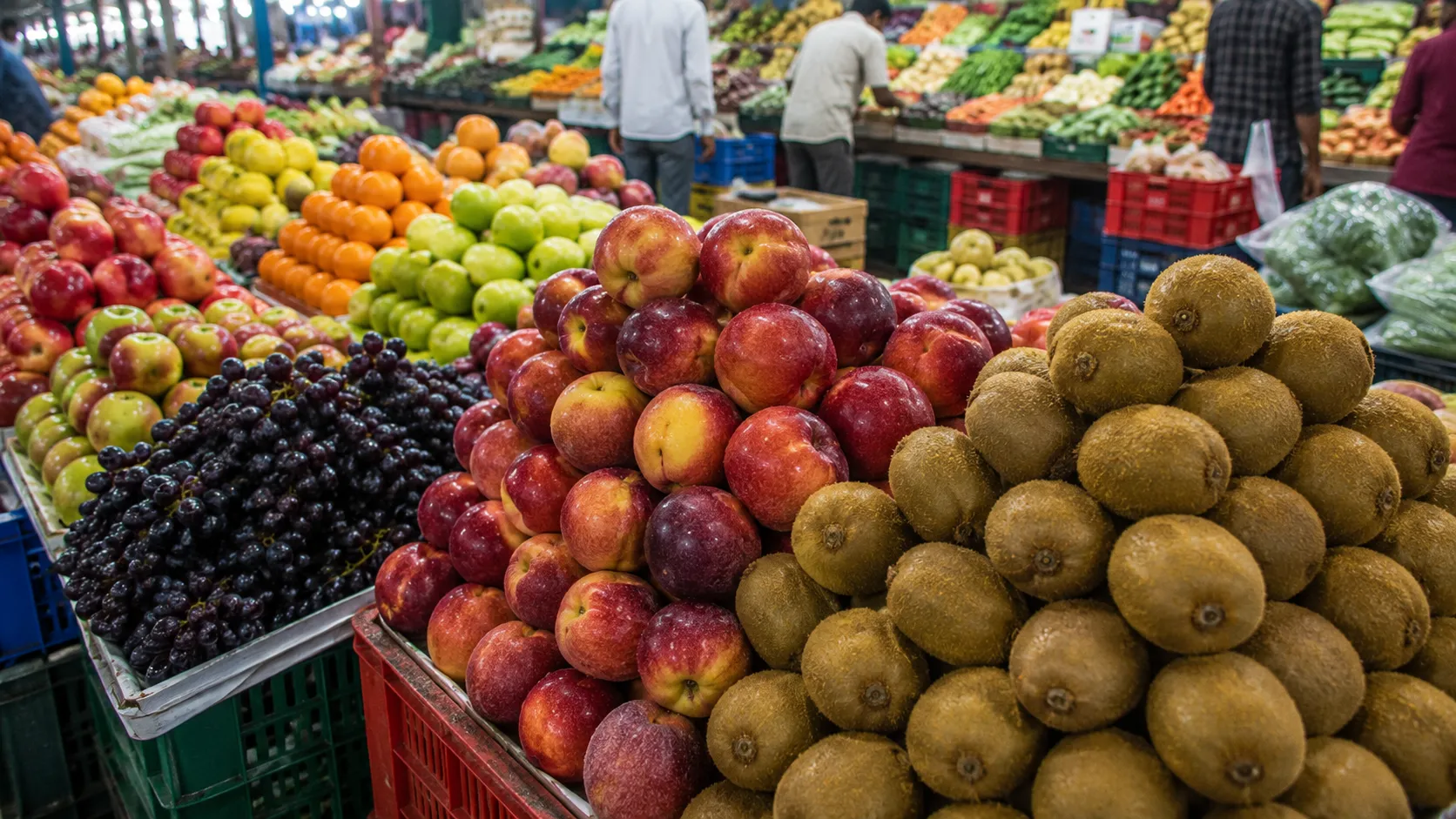 Nashik Fruit Market Update: Vegetable prices drop, but imported fruits like Kiwi and Plum skyrocket to ₹600 per kg!
