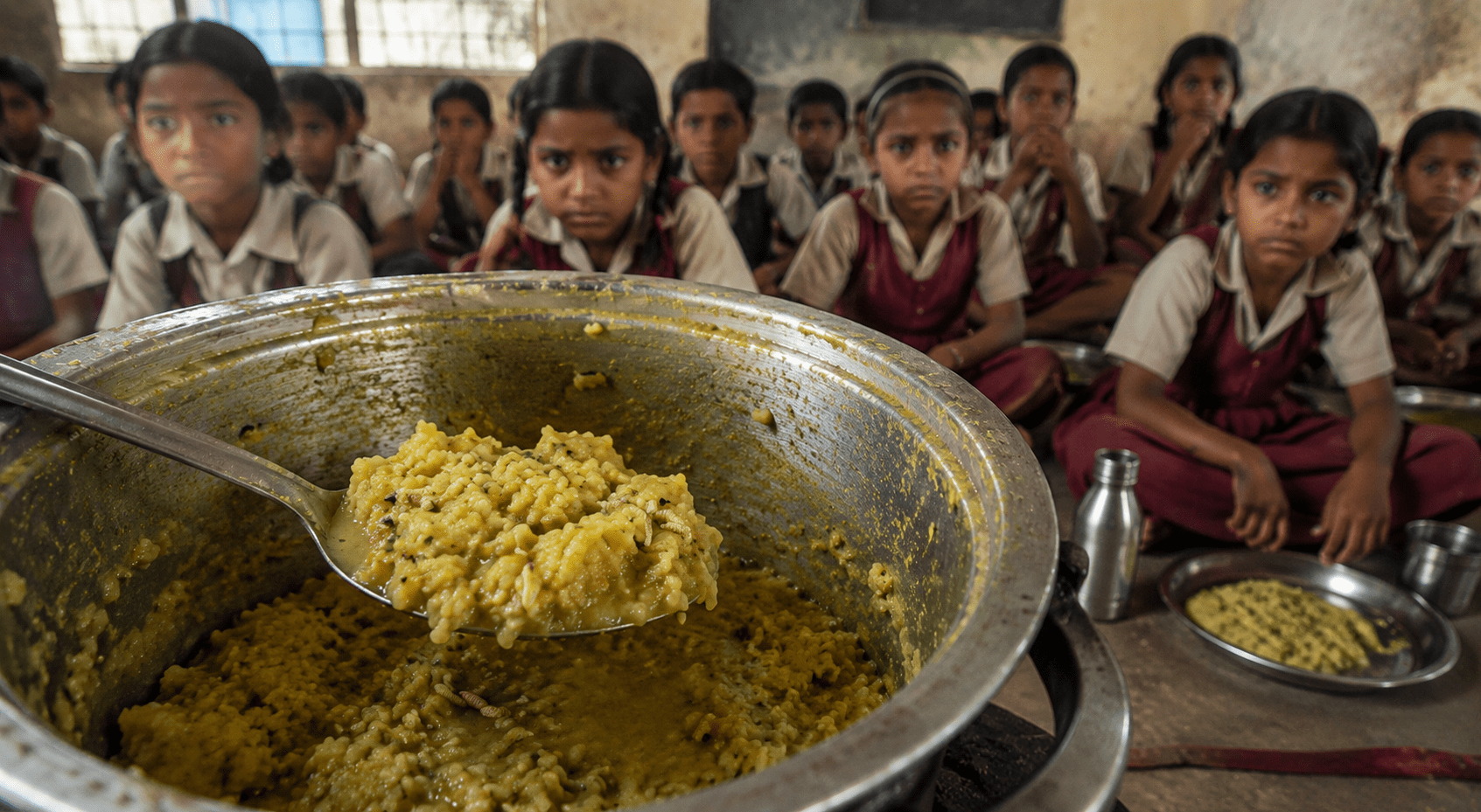 Shocking Apathy! Maggots Found in Junnar Tribal Ashram School Food, But Officials Alleged Conspiracy Over Students' Health Safety!