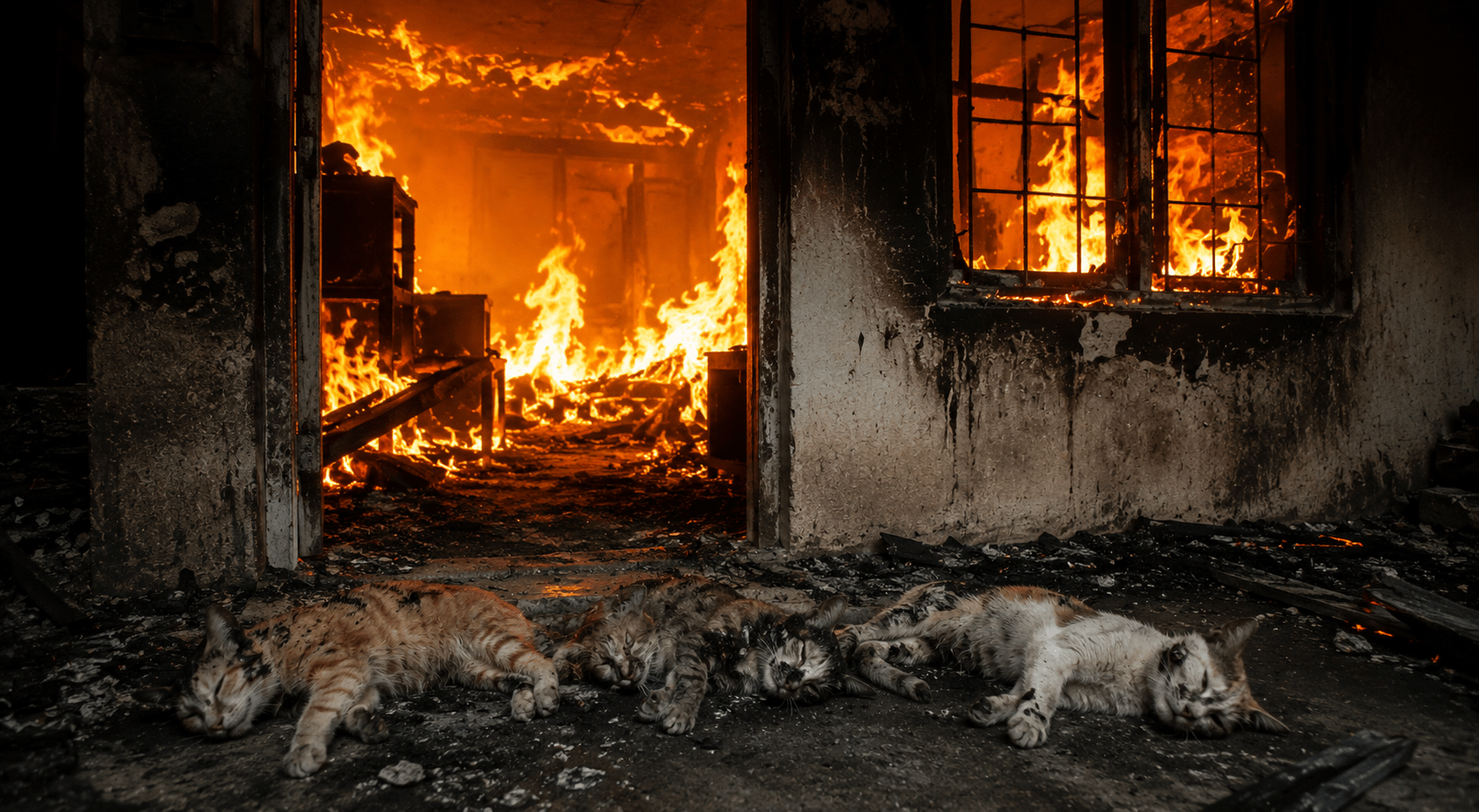Pune Domestic Horror: Sickening Rage Triggers Man to Torch Own House After Fight with Wife, Leaving 3 Innocent Pet Cats Dead!