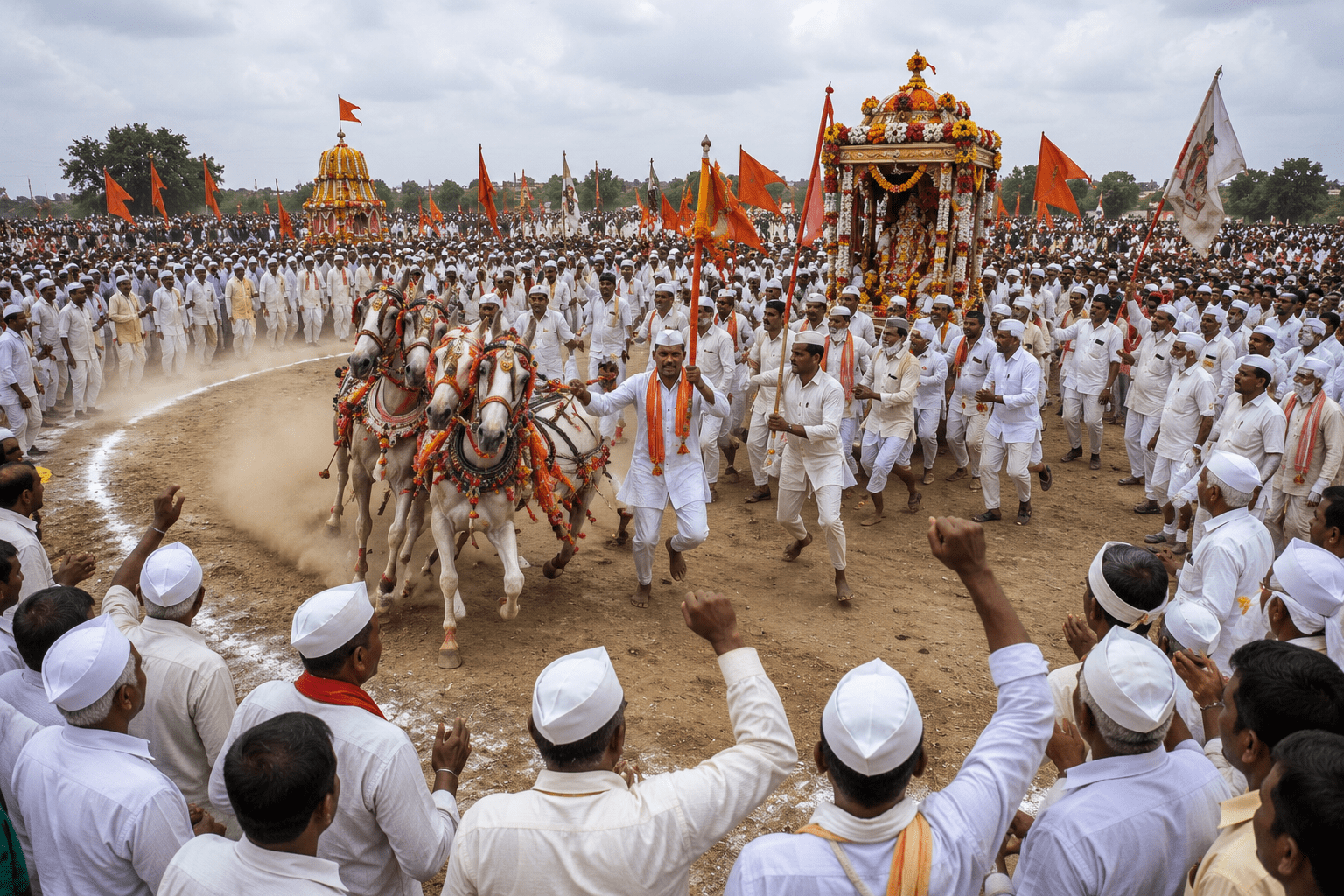 Ashadhi Wari 2026: Devotion Peaks as Sant Eknath Maharaj Palkhi Marks Its Majestic First 'Ringan' Ceremony at Midsangvi!