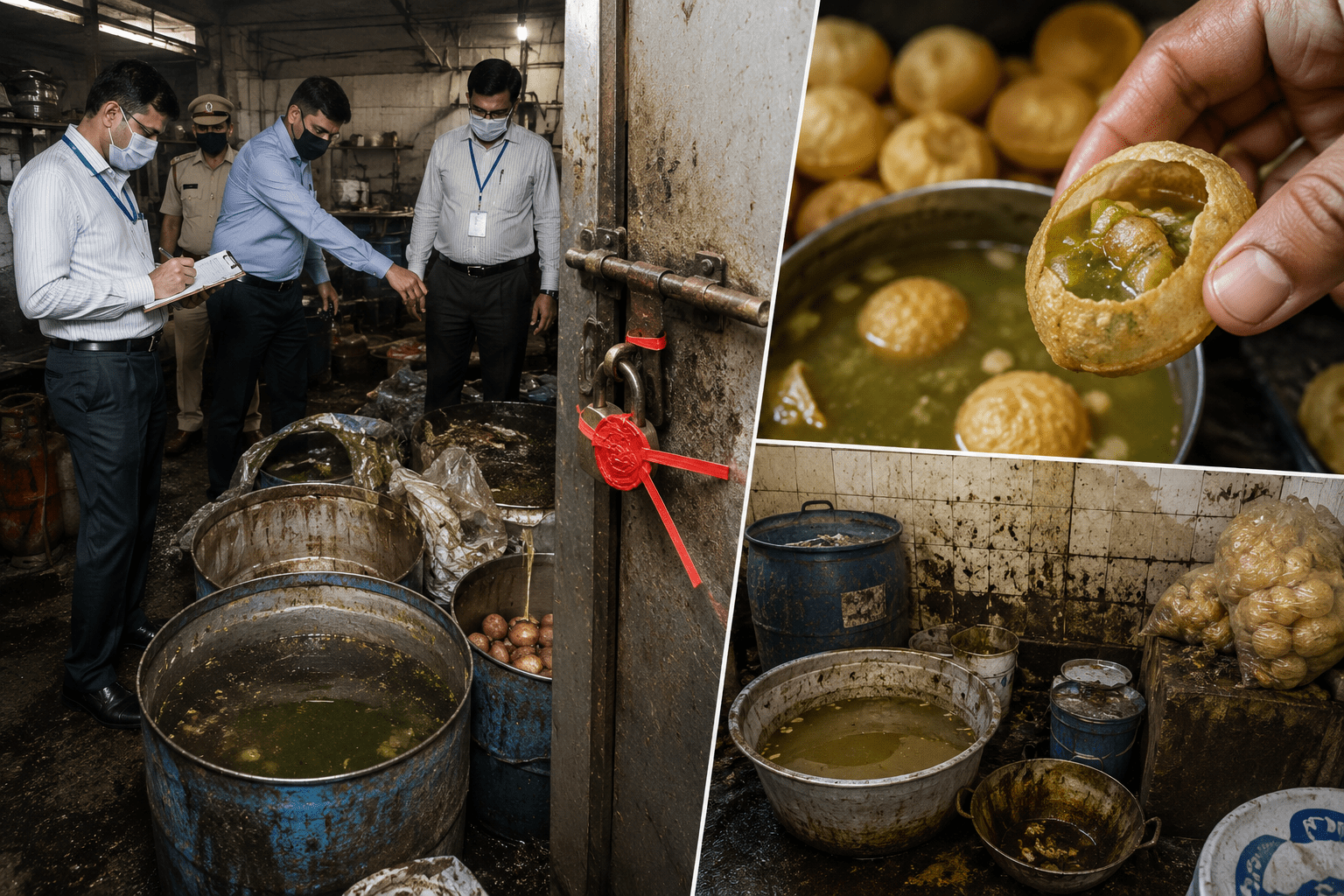 Dirty Pani Puri Exposed: KDMC Seals Unhygienic Manufacturing Unit in Kalyan East