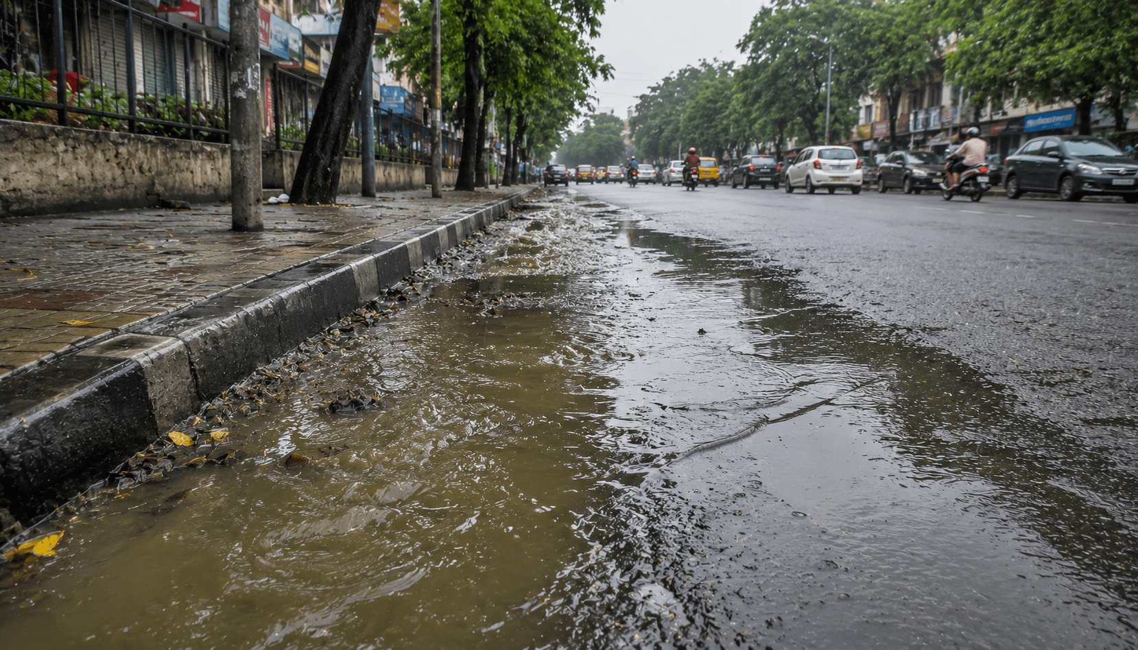 Civic Negligence Exposed: Foul-Smelling Wastewater from Public Urinals Flows onto Pune's Busy FC Road for 15 Days!