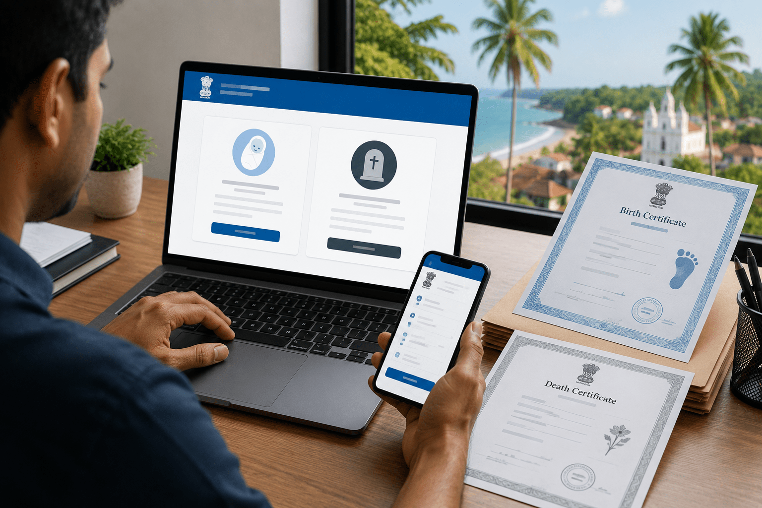Goa Goes Digital: Birth and Death Registration Now Completely Online via Central CRS Portal!