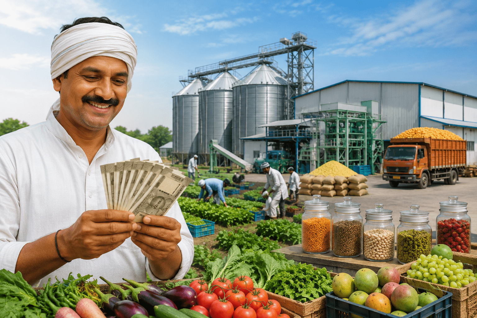 Boost for Farmers! Get Loans Up to ₹2 Crore for Agricultural Value Addition and Processing Projects.