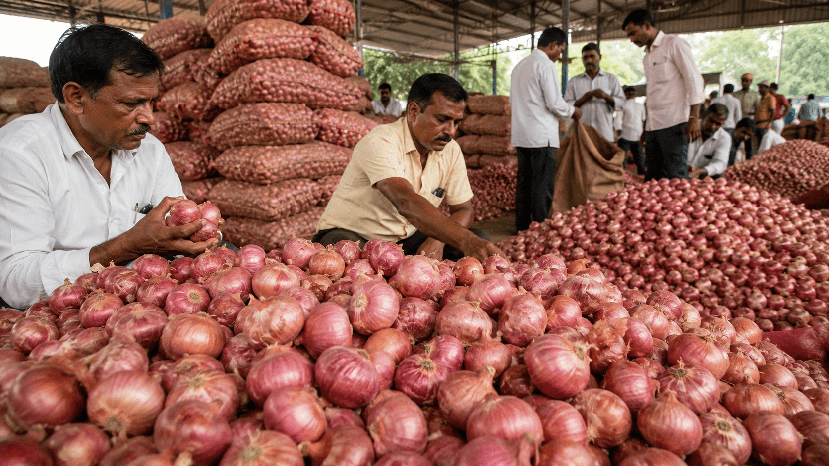 Onion Prices Surge: Ghodegaon Sub-Market Records ₹27 Crore Turnover in Just 8 Days, Farmers Benefit from Dubai Exports