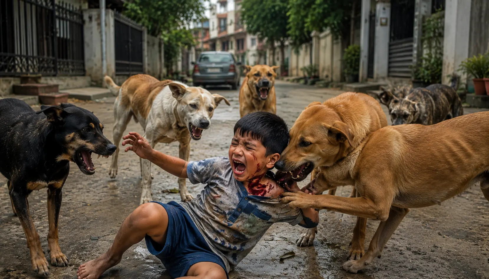 Horrific Stray Dog Attack in Wagholi: 6-Year-Old Boy Critically Injured, Residents Demand Immediate Action Against Canine Menace!