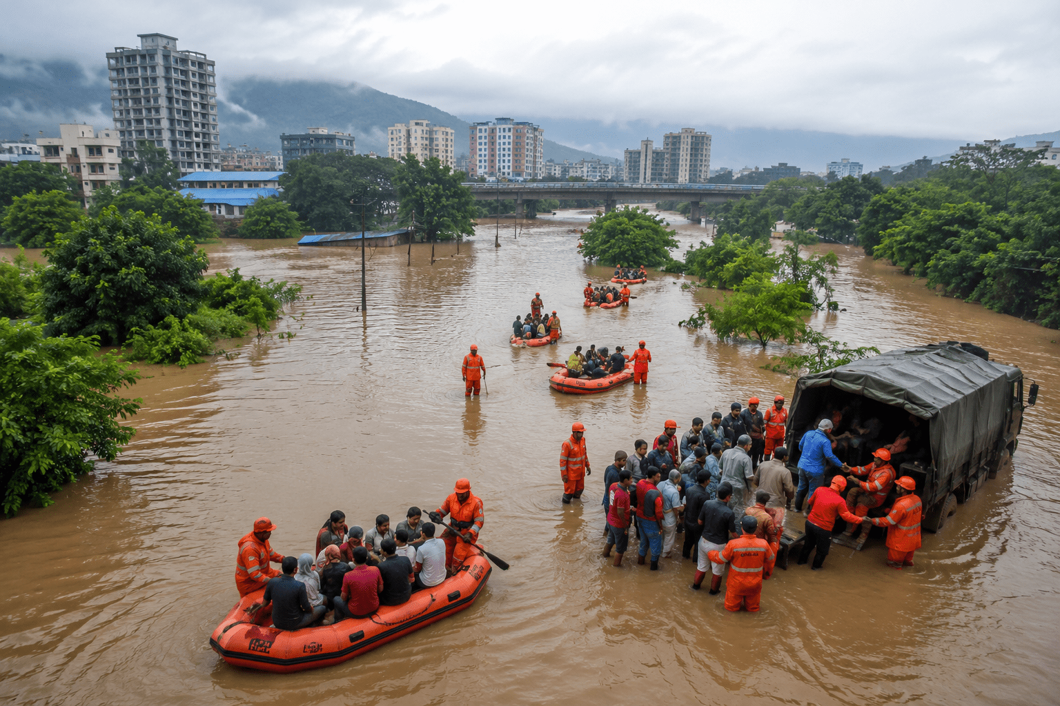 Panvel Rain Crisis: 334 Citizens Swiftly Evacuated From Flooded Zones; Municipal Corporation Provides Food and Medical Aid!