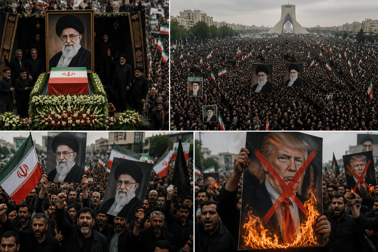 Tensions Flare in Tehran: High-Stakes State Funeral for Slain Supreme Leader Ayatollah Ali Khamenei Begins Amid Fierce Anti-Trump Slogans and Calls for Revenge!