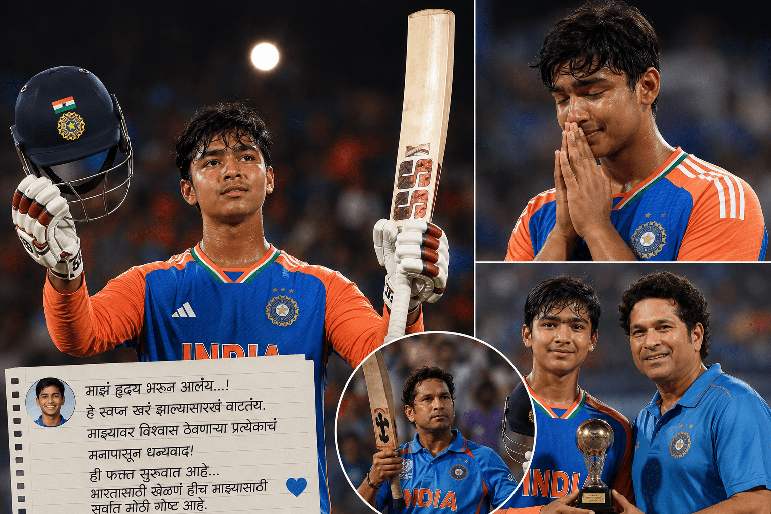 "My Heart is Full!" 15-Year-Old Wonder Boy Vaibhav Suryavanshi’s Emotional Post Goes Viral After Shattering Sachin  Tendulkar’s 37-Year-Old Record on India Debut!