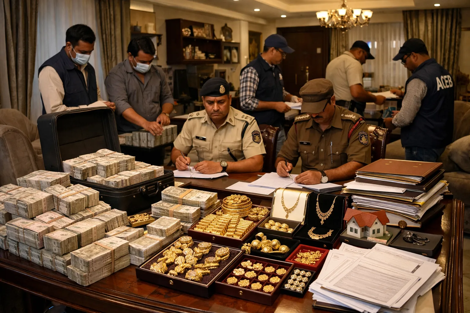 Corruption Exposed: Ex-ARTO Raided, ₹1.62 Crore Cash, 13kg Gold, and ₹35 Crore Assets Seized