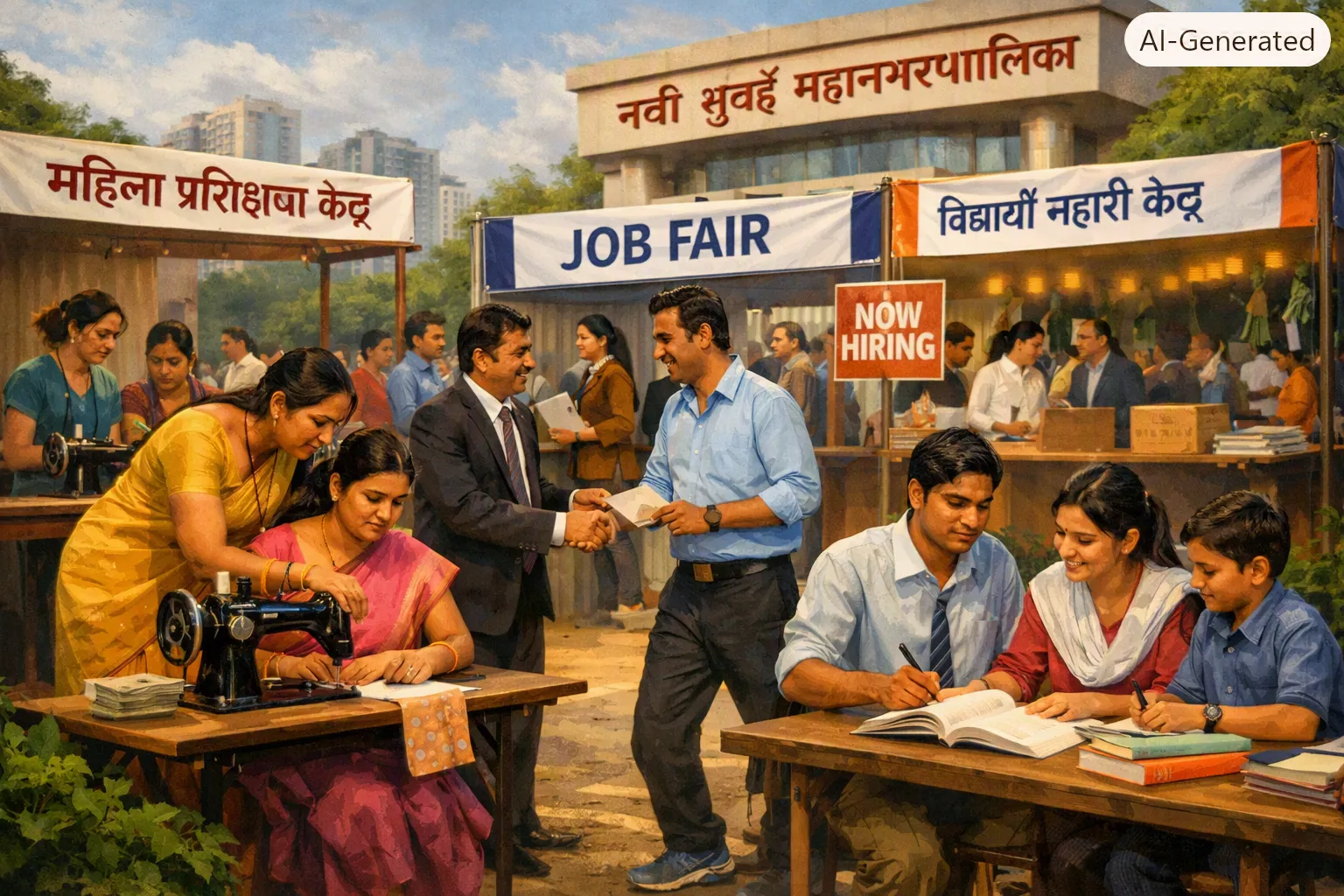 Navi Mumbai Municipal Corporation to Launch New Welfare Schemes in August: Focus on Job Training for Youth, Women Empowerment, and Student Support"