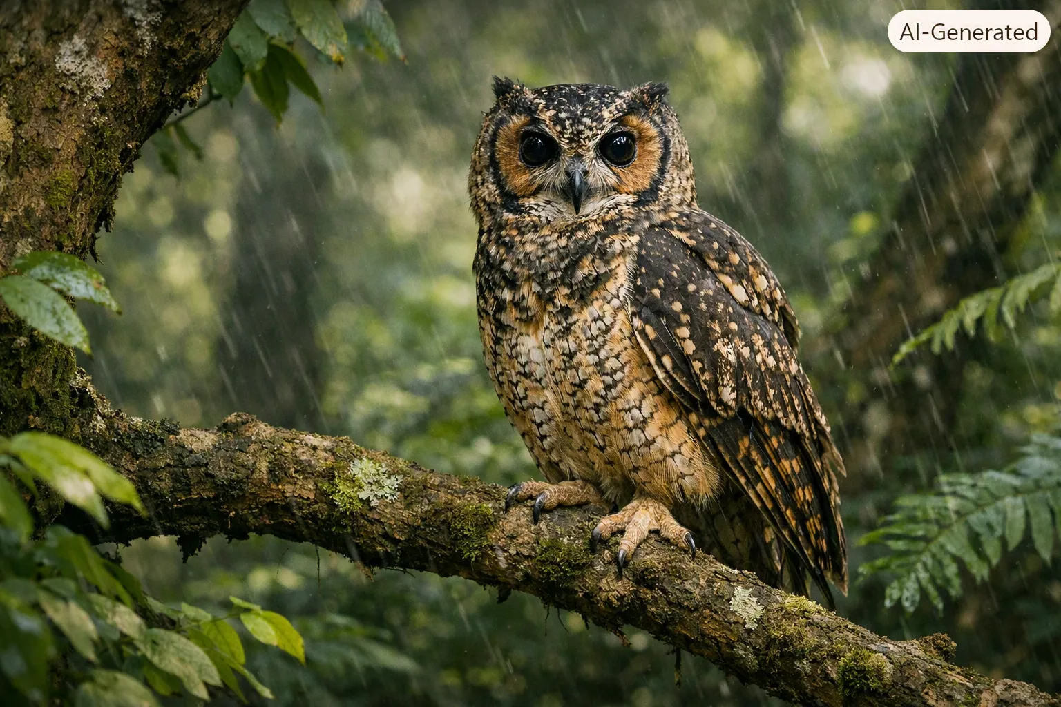 Rare Bird Sighting in Kolhapur: Mottled Wood Owl Recorded for First Time in Bhudargad, Thrill Among Nature Lovers