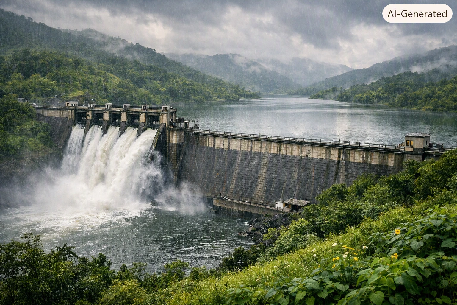 Temghar Dam Water Storage Reaches 50 Percent Due to Heavy Rains in Catchment Areas, Providing One Month of Drinking Water Relief to Pune Residents"