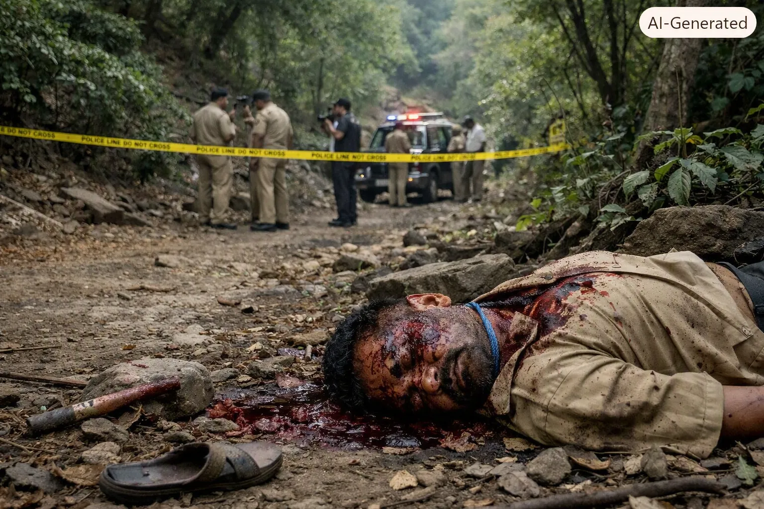Auto Rickshaw Driver Found Murdered Near Palkoba Hill in Kolhapur: Nylon Rope Around Neck and Severe Head Injuries; Police Launch High-Level Probe"