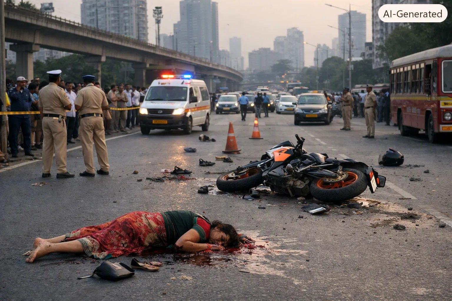 Speeding KTM Bike Drags 50-Year-Old Woman Mangala