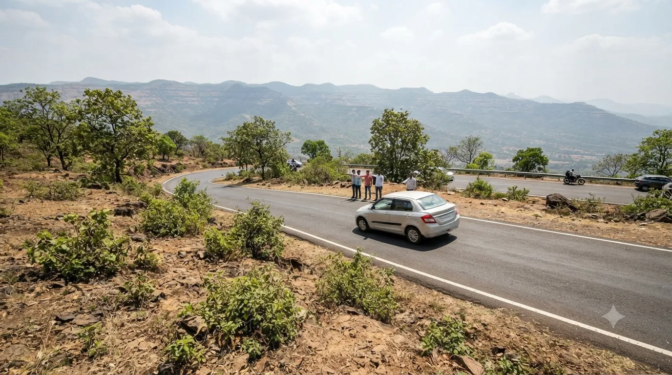 Magnetic Point in Kolhapur? Mysterious Viral Video Shows Neutral Car Moving Uphill in Rakshadevi Ghat