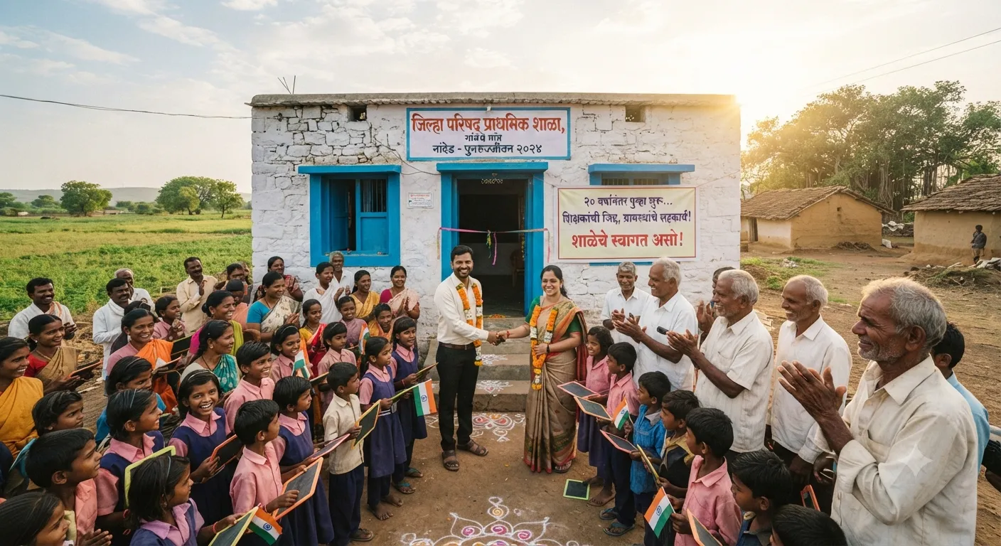 Hope Returns After 20 Years: Teachers Revive Closed ZP School