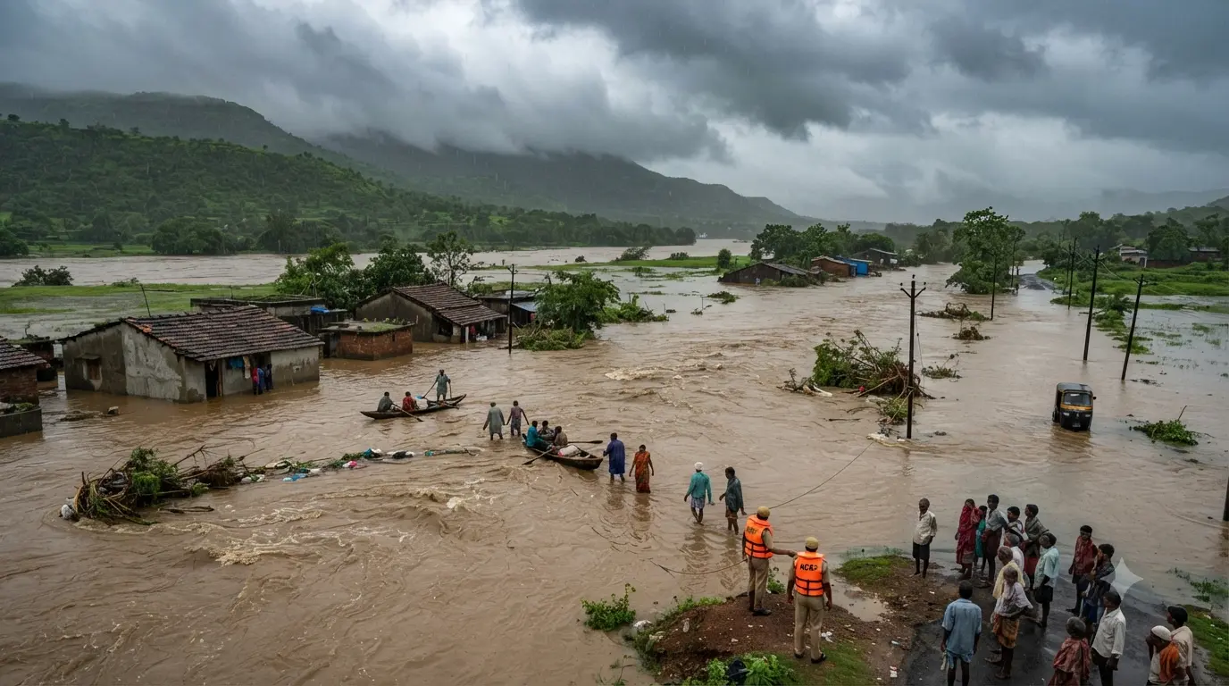 Palghar on Red Alert: Pinjal River Crosses Danger Mark; 1,200 Evacuated as Death Toll Hits 10 in 7 Days