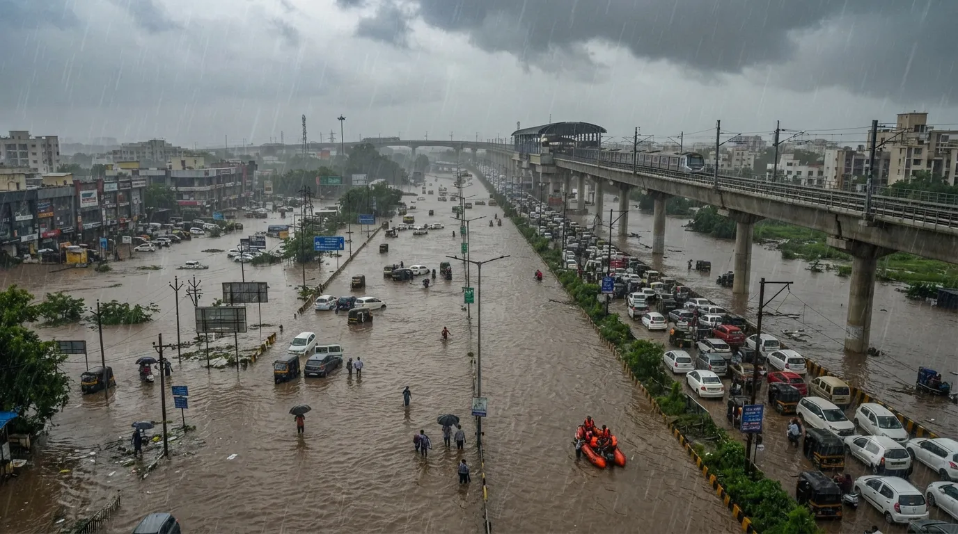 Pune: Pimpri-Chinchwad Flooded by Heavy Rains