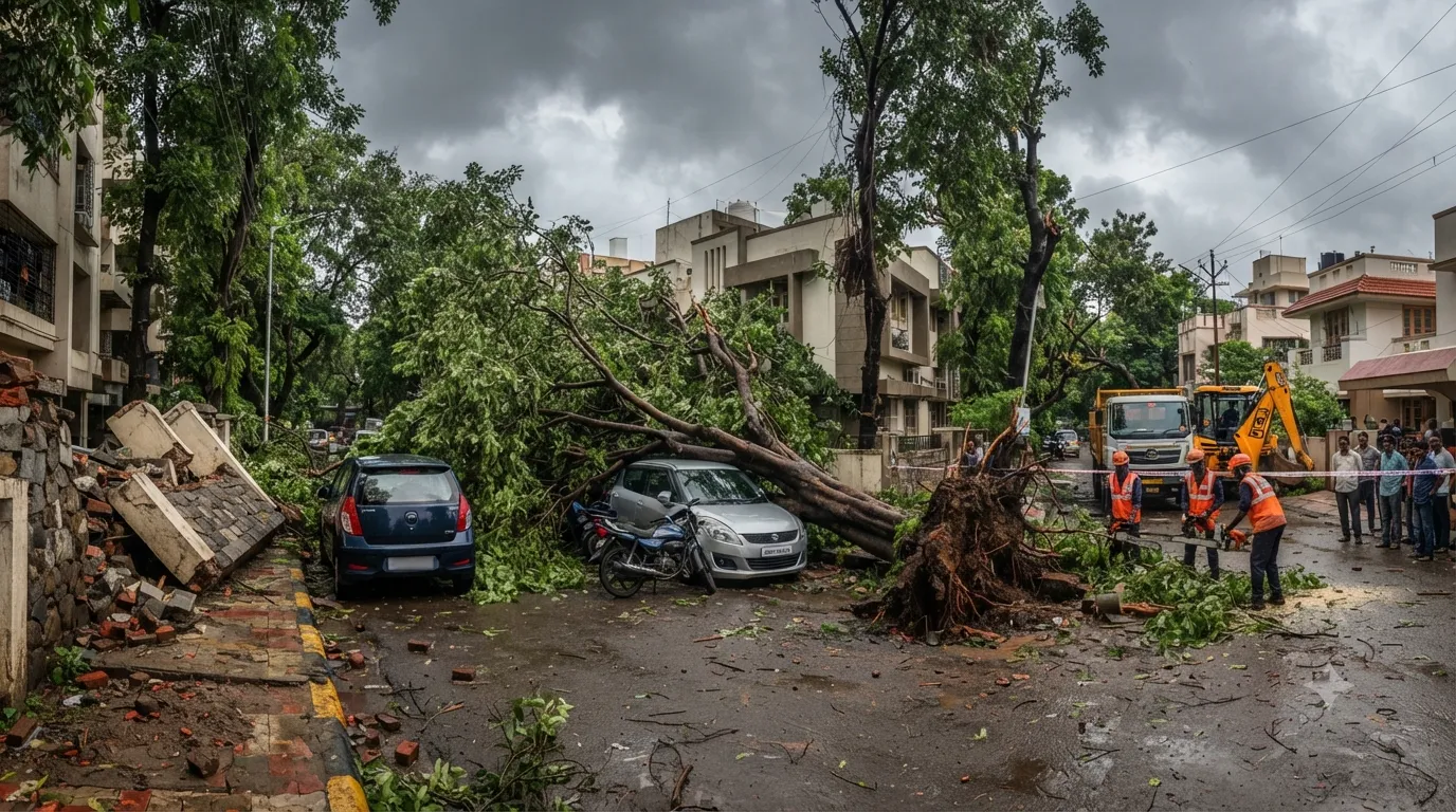 Pune Rain Havoc: 83 Tree Fall Incidents in 24 Hours