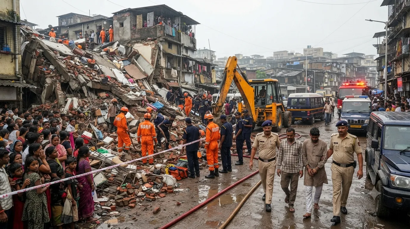 Tragedy in Mankhurd: Illegal Building Collapse Claims 6 Lives; Owner and Contractor Arrested