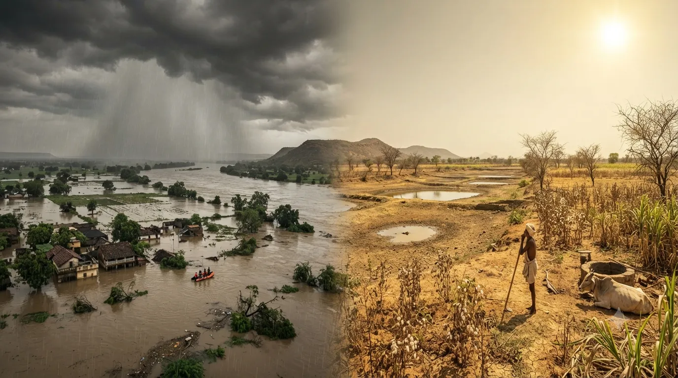 "El Nino Impact on India Monsoon: Severe Threat of Floods in Central India & Drought Risk in South India Raises Alarms"