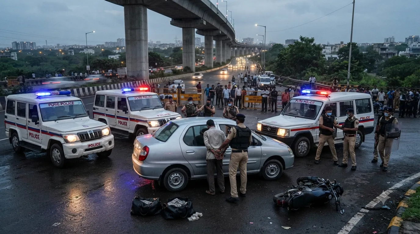 Pune Cash Heist Foiled: Private Car Driver Masterminds ₹1 Crore Robbery Plot Near Navale Bridge, Narhe Police Arrest 3"