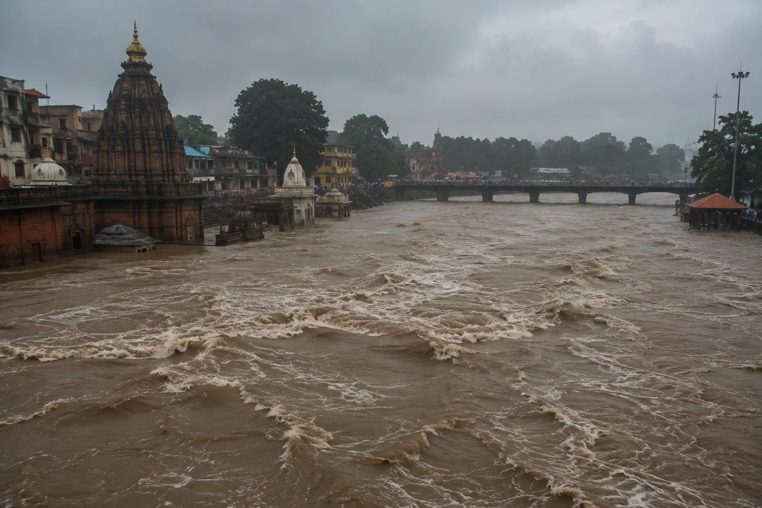 Indrayani River Floods in Alandi