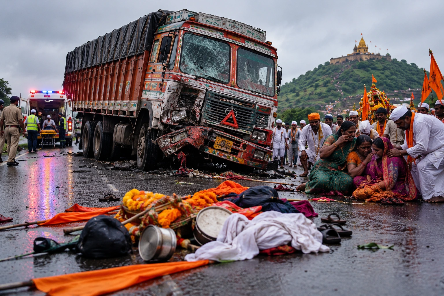 3 Women Devotees Die, Many Injured on Saswad-Jejuri Road.