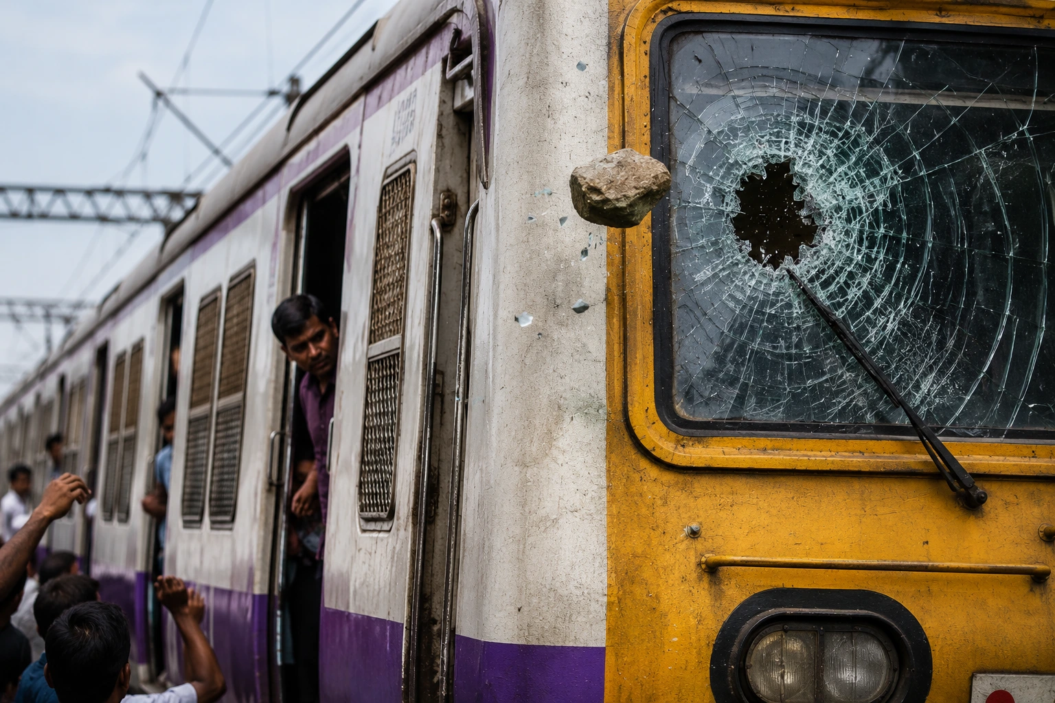 Guard injured after unidentified miscreants pelt stones