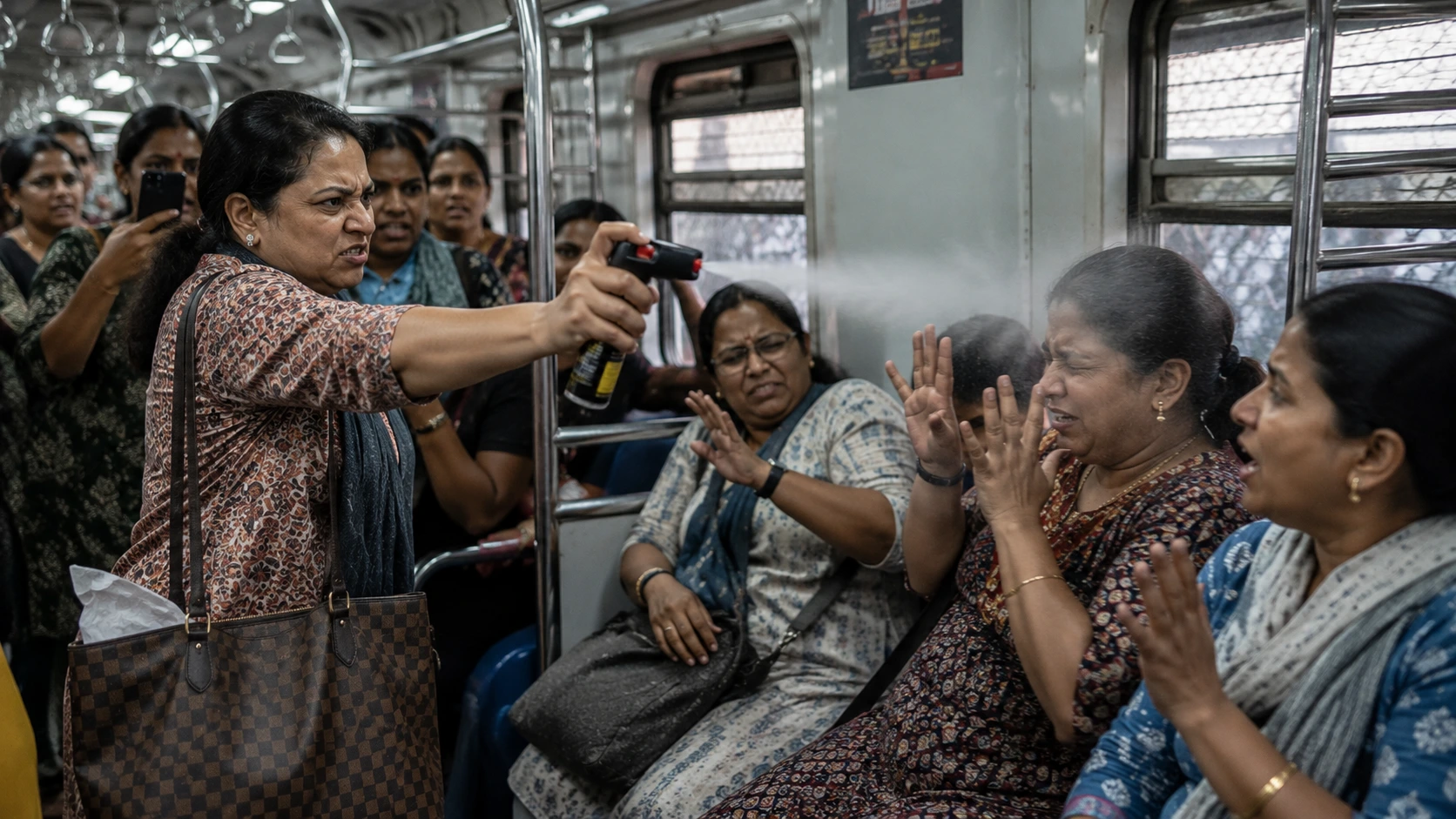 Fight Erupts in Ladies First-Class Compartment