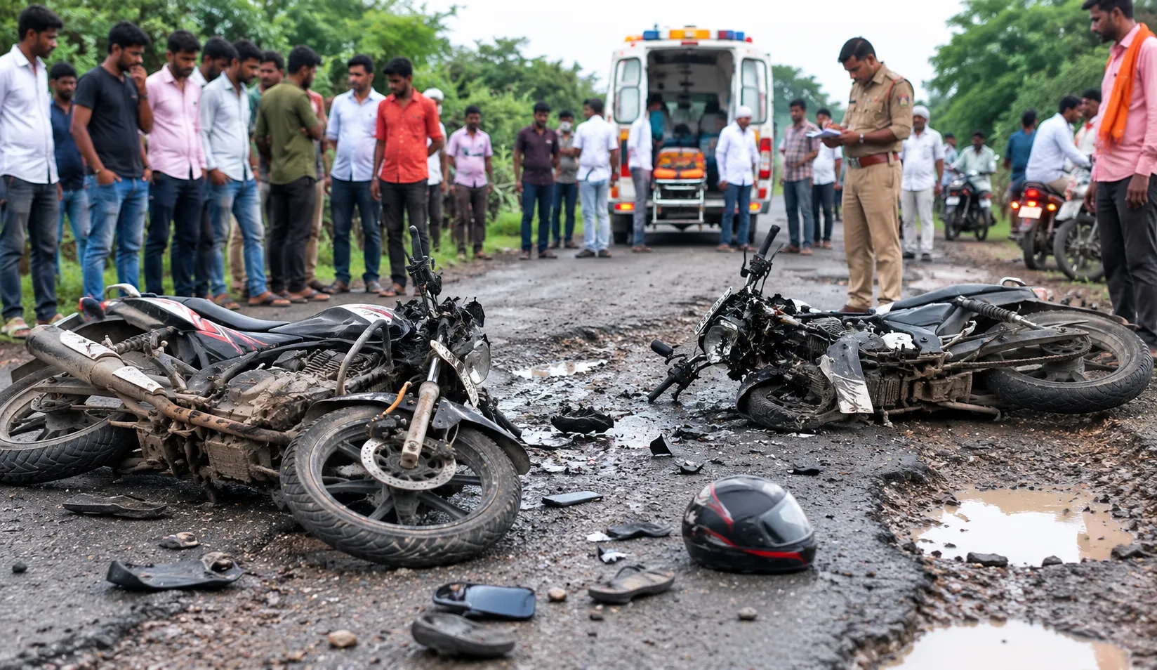 Horrific Accident on Tamsa-Ardhapur Road in Nanded: