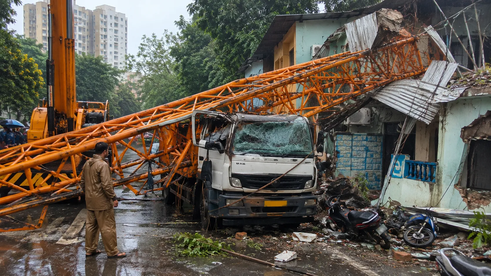 Yamraj Was Just Five Feet Away: Crane Collapses in Navi Mumbai