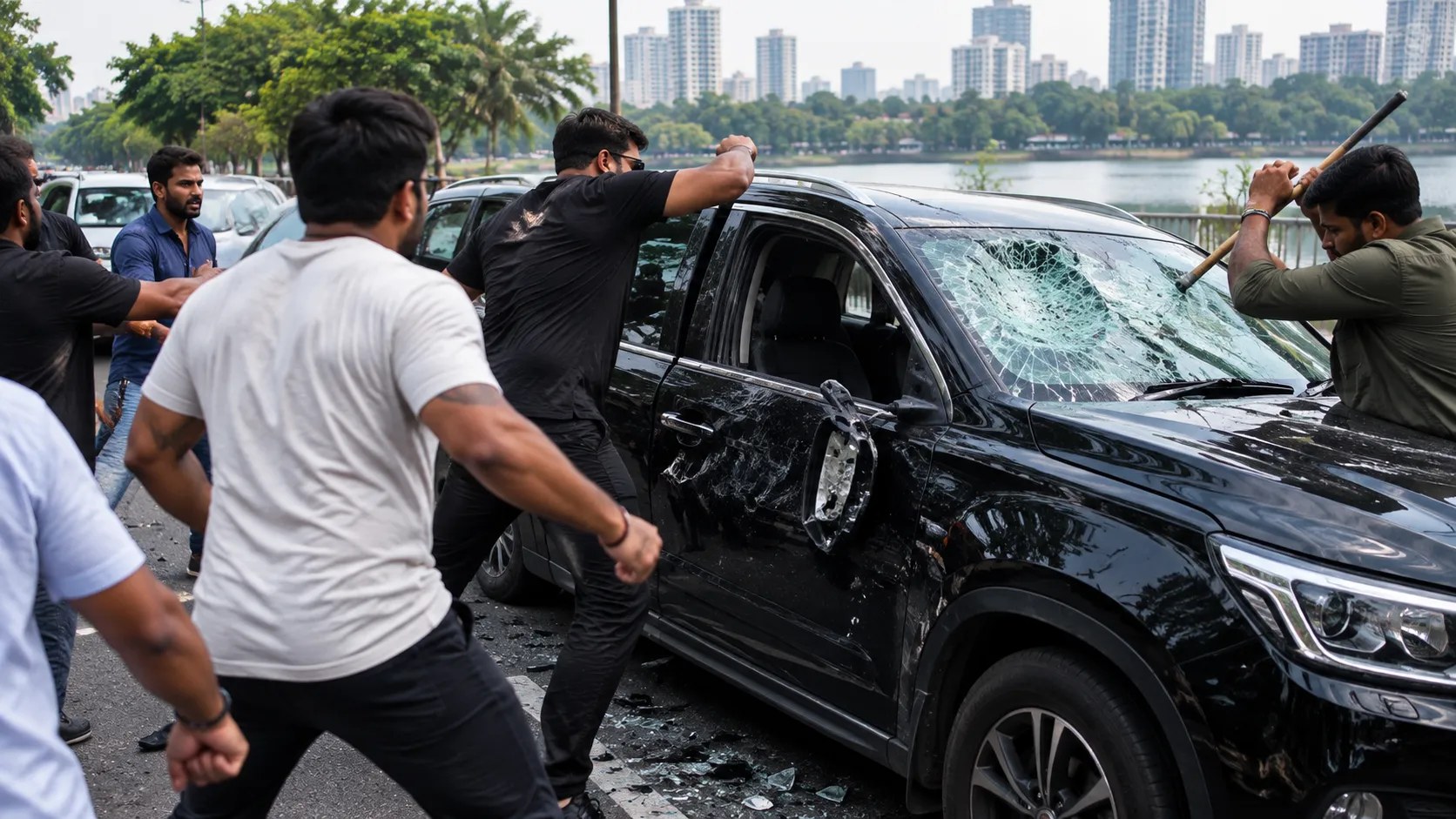 Overtaking Dispute Leads to Vandalism: