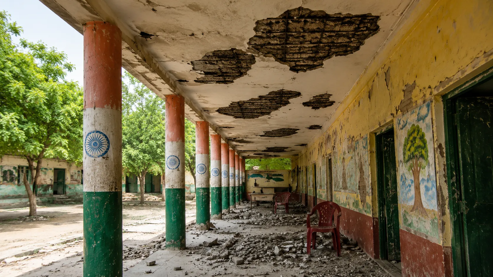 Shocking Incident in Solapur: ZP School Slab Collapses, 13 Students