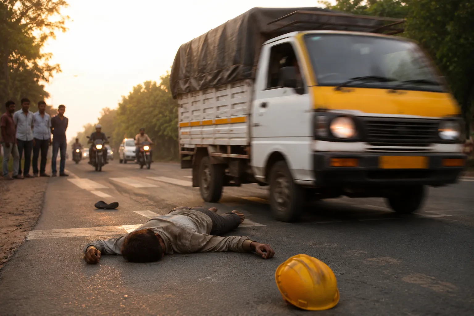 Tempo Rams and Kills Worker Crossing Road in Shikrapur, Case Filed."