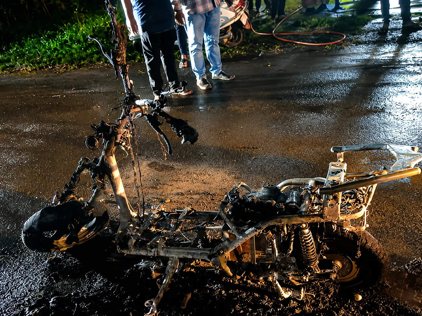 Shocking Incident in Kolhapur: Brand New Electric Bike