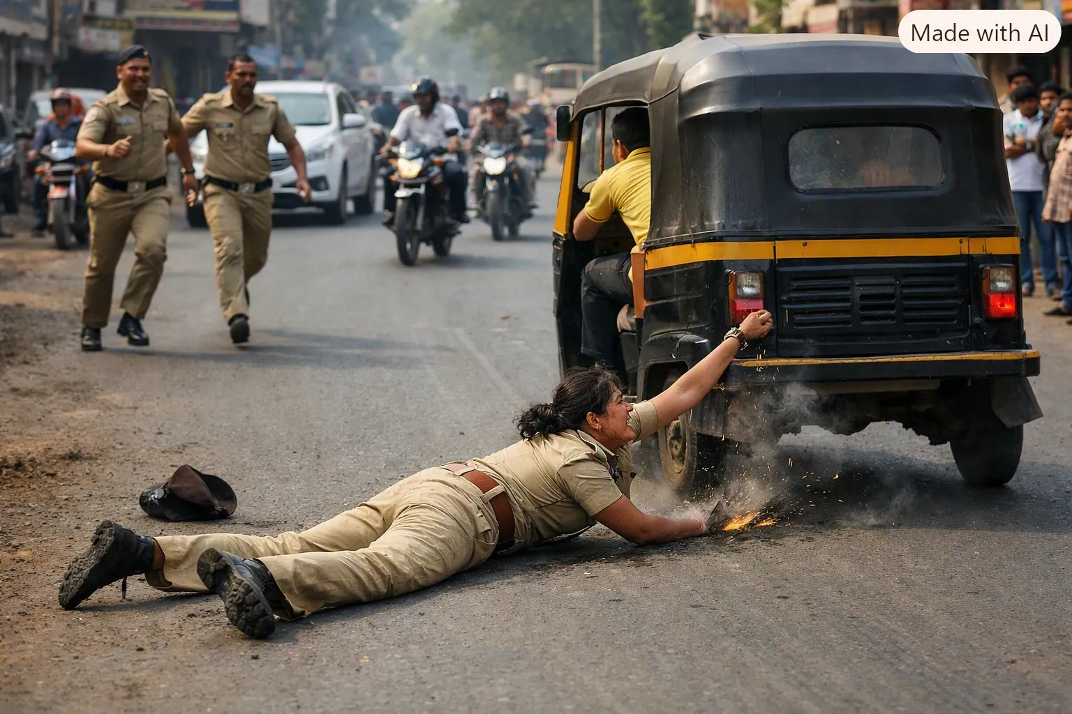Shocking Incident in Satara: Reckless Rickshaw Driver Drags