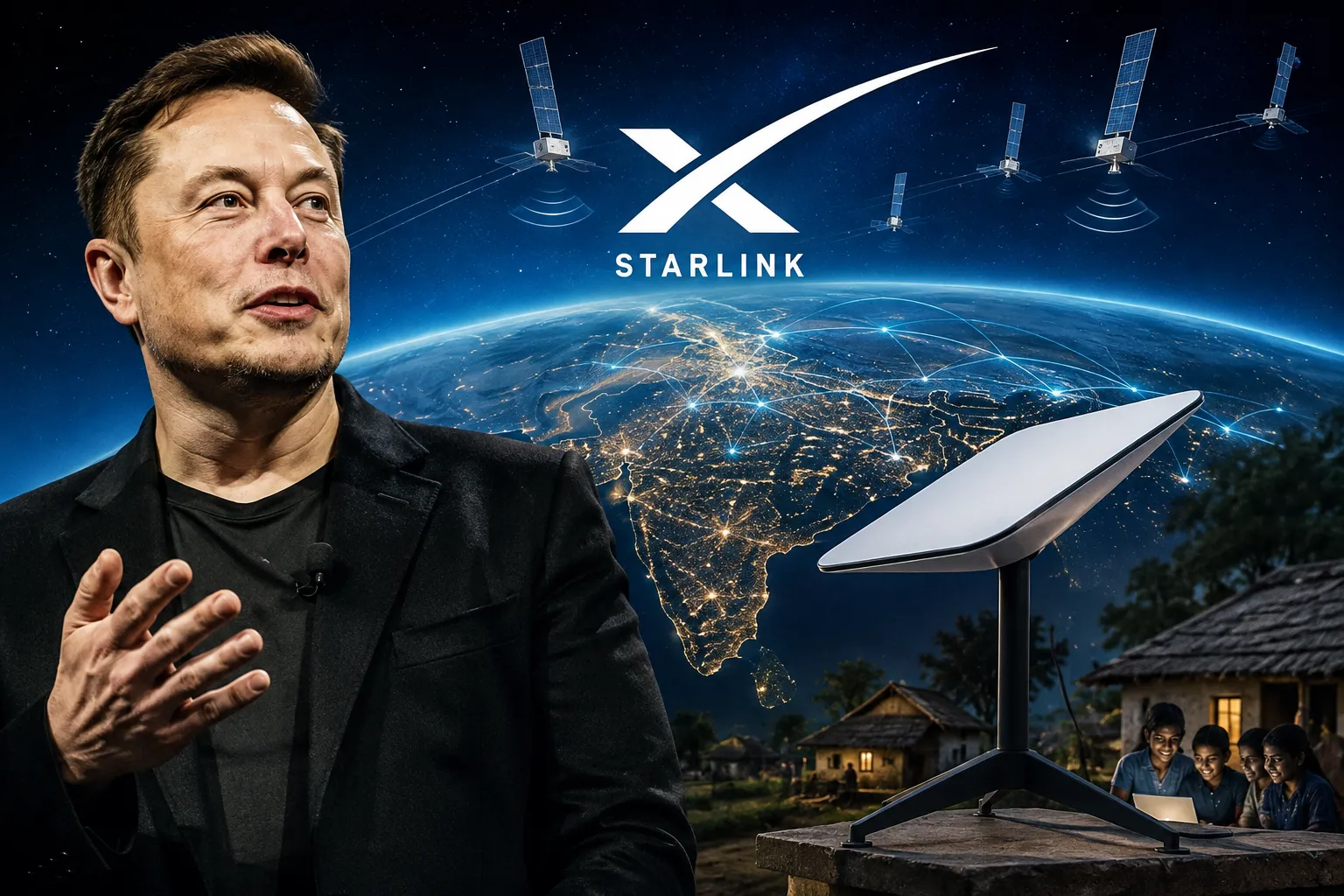 Elon Musk Announces Starlink Will Connect 11,256 Remote Indian Villages Lacking 4G Connectivity!