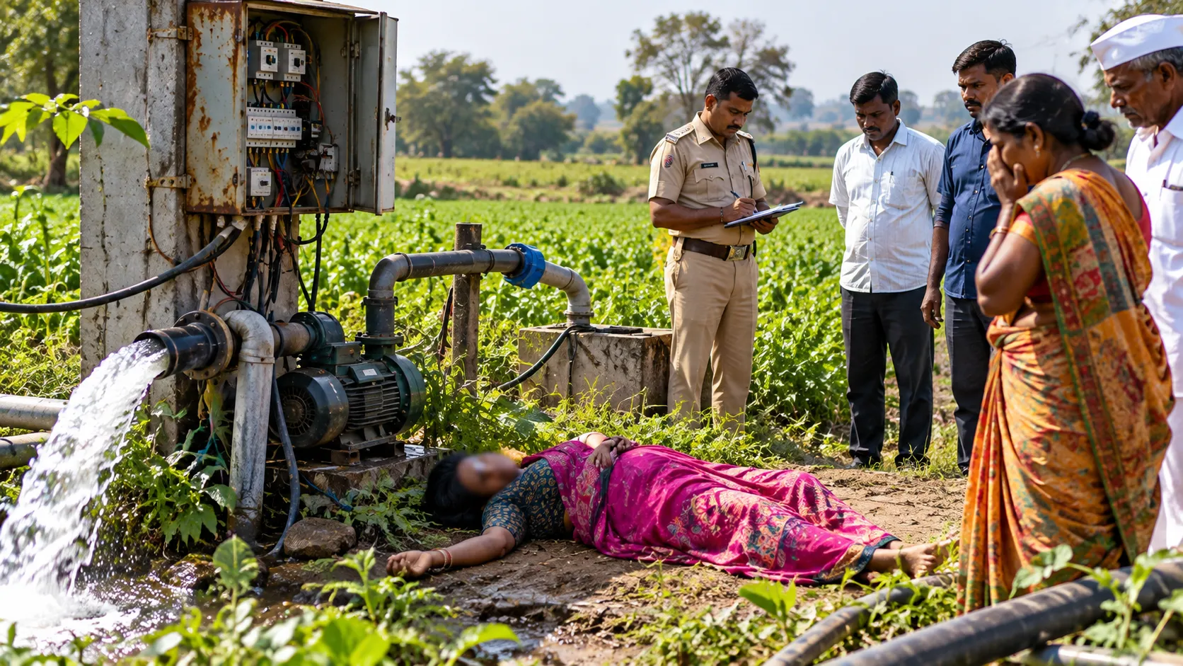 Woman Electrocuted to Death While Operating Farm Pump