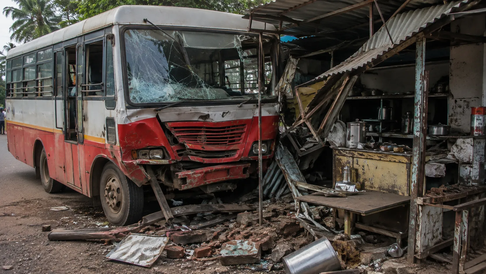 Miraculous Escape in Sangli: ST Bus Driver Suffers Sudden Dizziness
