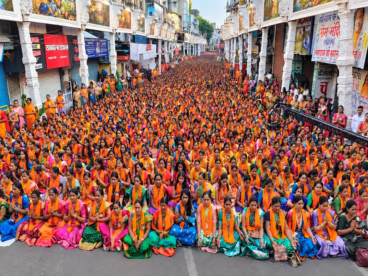 Divine Aura in Pune: 35,000 Women Gather in Traditional Attire to Recite Atharvashirsha