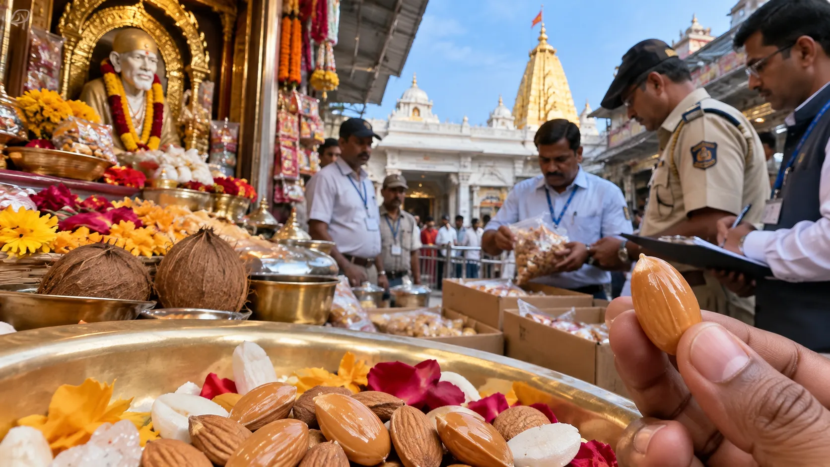 Shocking Fraud in Shirdi: Plastic Almonds Found in Puja Materials During Festival Season;
