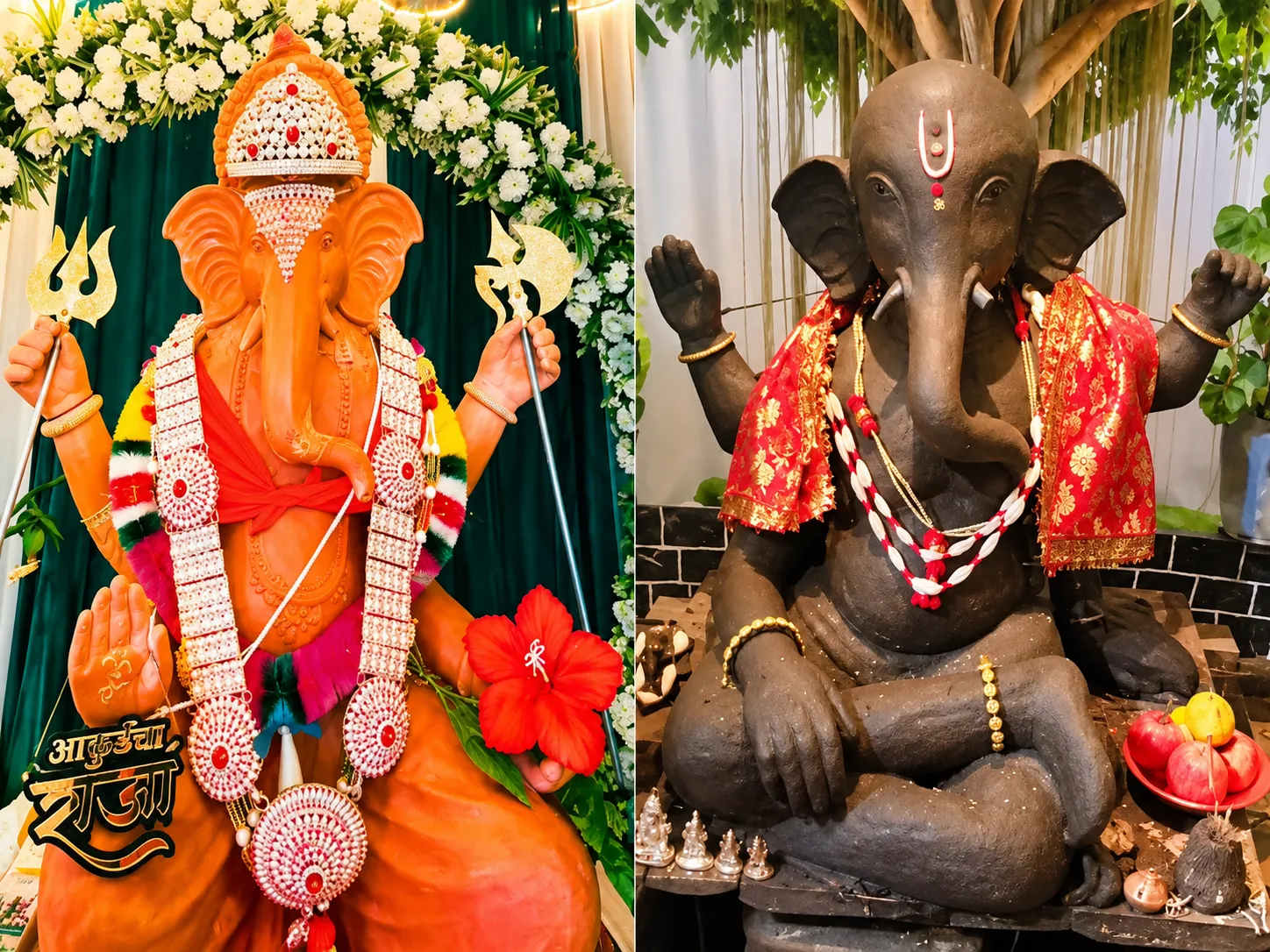 Unique eco-friendly tradition in Kolhapur; Paint-free Bappa idols installed