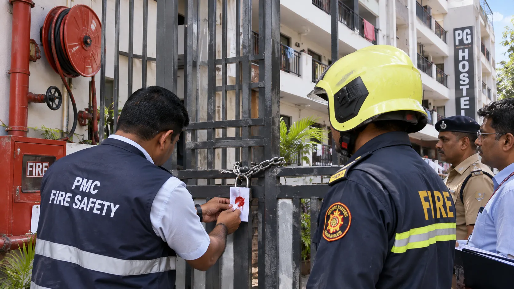 Major Crackdown in Pune: PMC Seals 11 Unlicensed and Unsafe PG Hostels in Lohegaon!