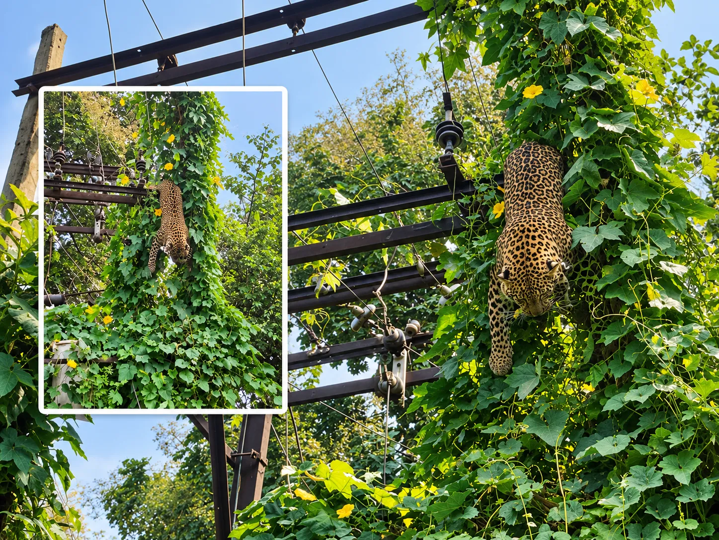 The Hunter's Chase Turns Deadly: Leopard Chases Prey,