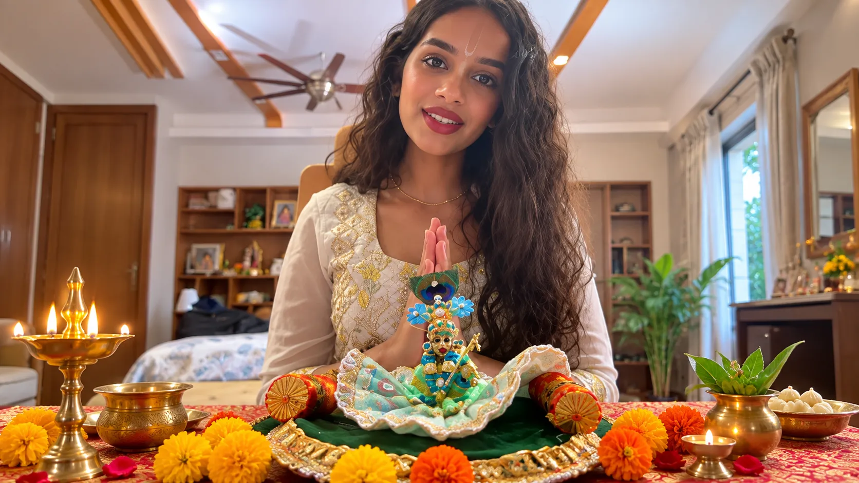 Divija Fadnavis Shares Special Video on Krishna Janmashtami,
