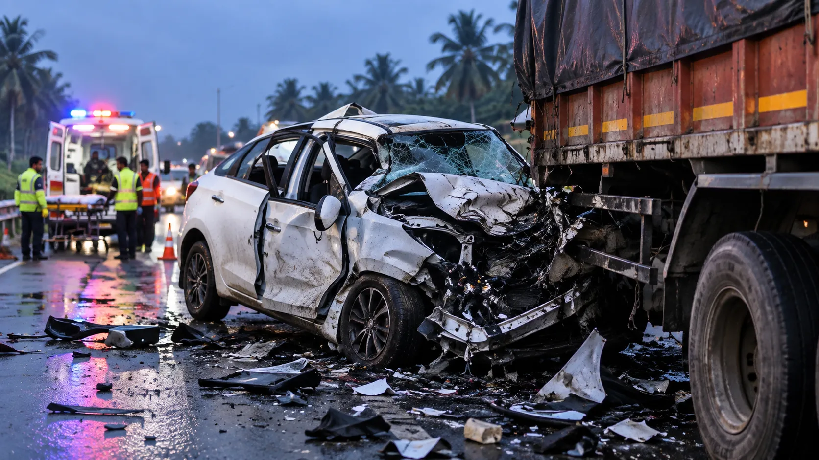 Tragic Midnight Accident in Kerala: Eight Tamil Nadu Engineering Students Killed