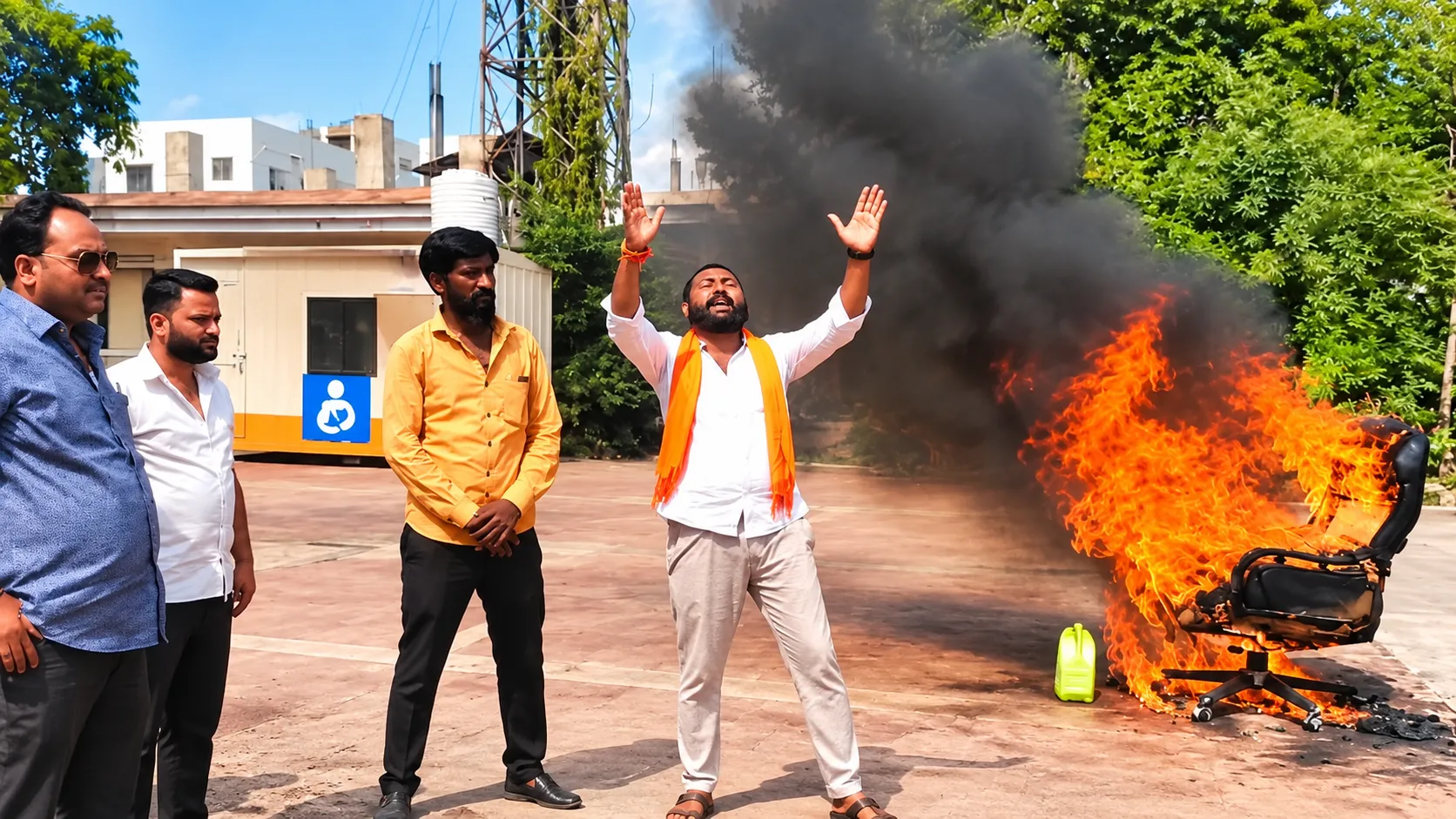 Outrage Over Maratha Reservation: Protesters Storm Umarga Tehsil Office