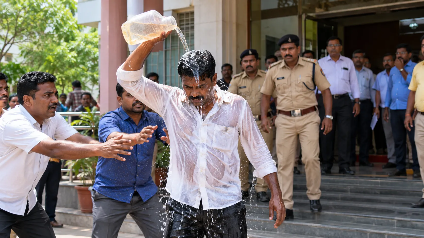 Shocking Incident in Wardha: Citizen Pours Kerosene on Self at Municipal